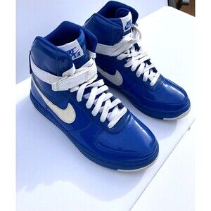 NIKE 395751 400 AIR FEATHER HI Premium WOMEN 6.5/ blue/sapphire A/F1 high